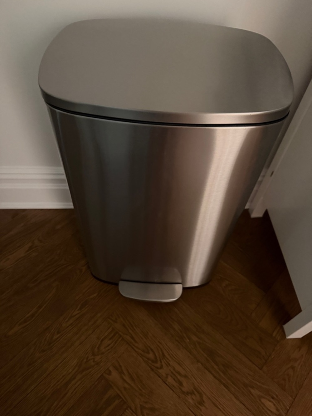 Stainless Steel Step Trash Can - Silver